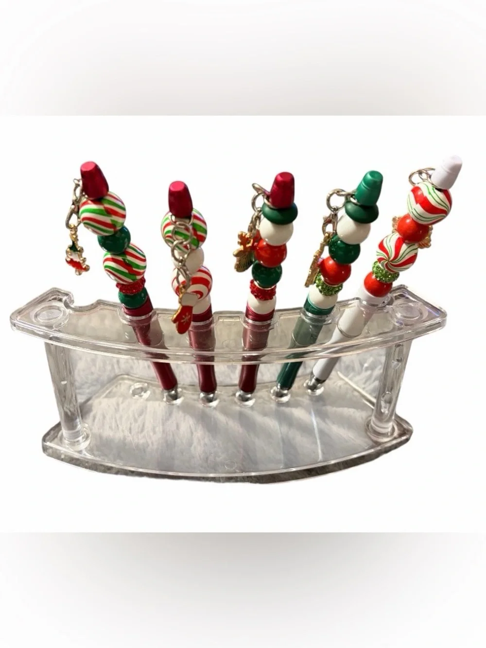Christmas Charm Beaded Pens